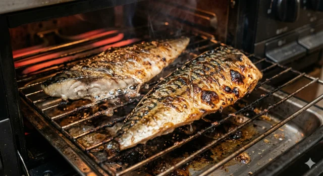 キッチングリルで焼いたサバ