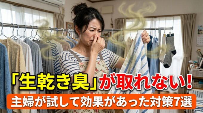 洗濯物の生乾き臭が取れない原因は？主婦が試して効果があった対策7選